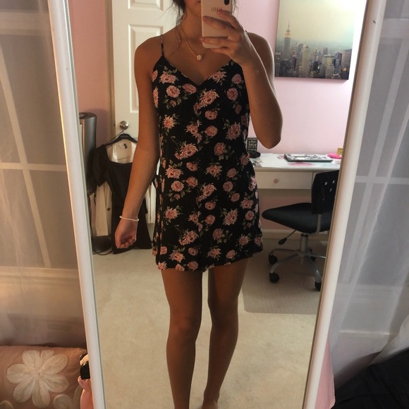 Black Floral Dress - Picture 1 of 4